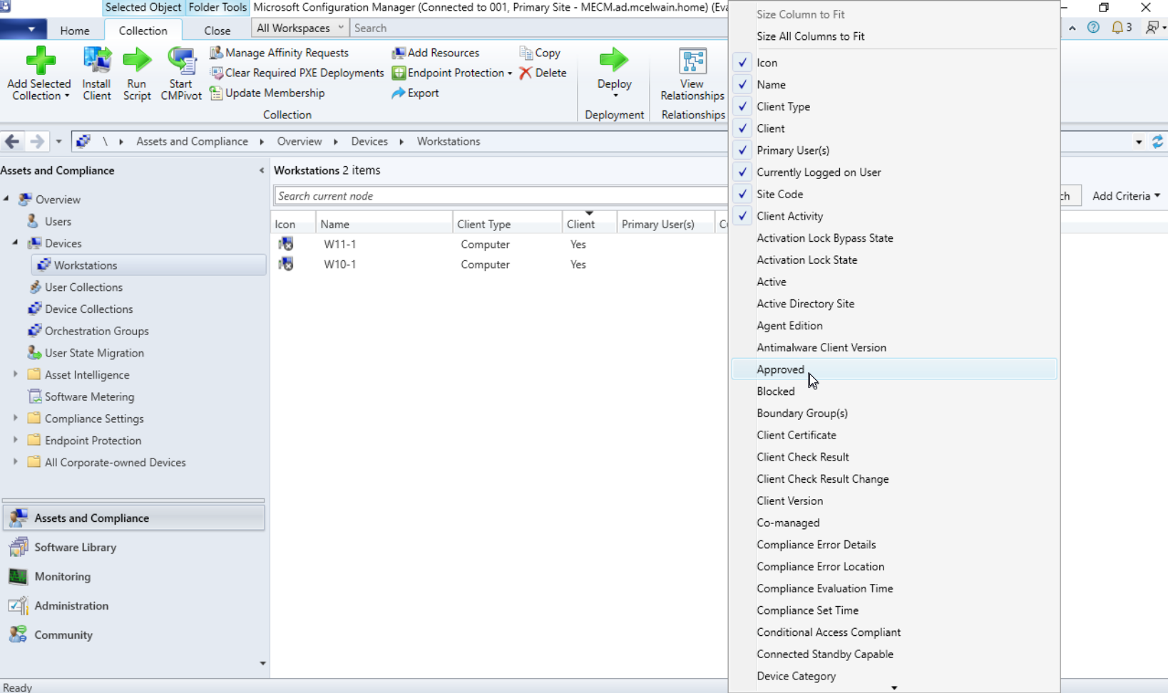 Manually approve client installs on domain joined systems